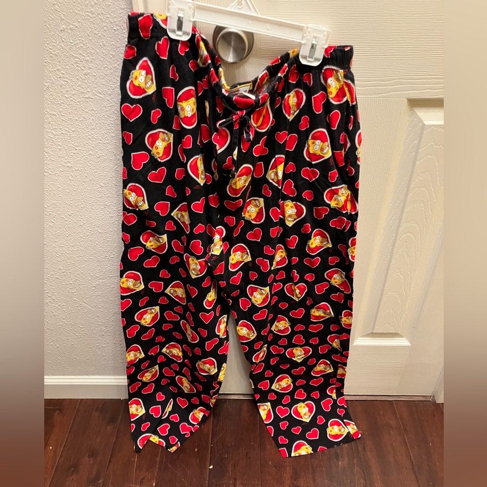 2010 The Simpsons Homer Simpson Valentines Day Pajama Bottoms XL